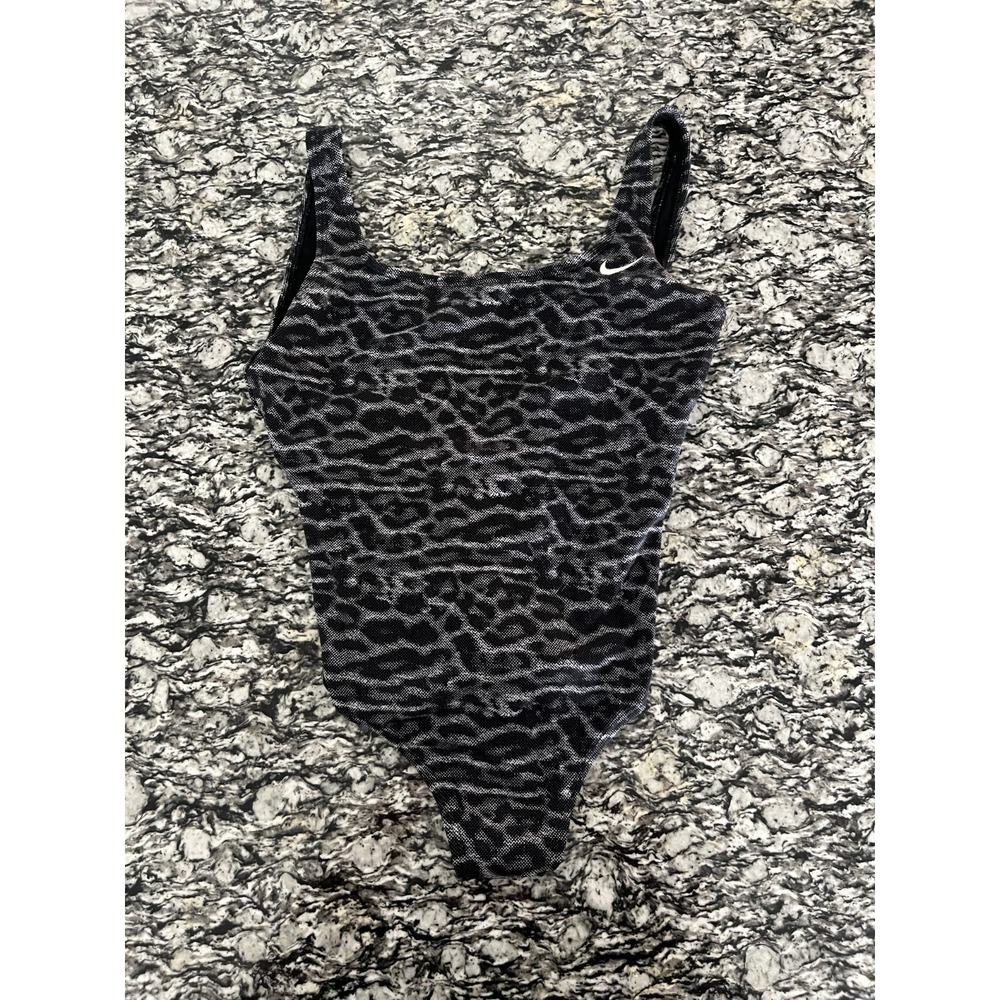 Nike One Piece Swimsuits Women Medium Multicolor Cheetah Print Square Neck Beach